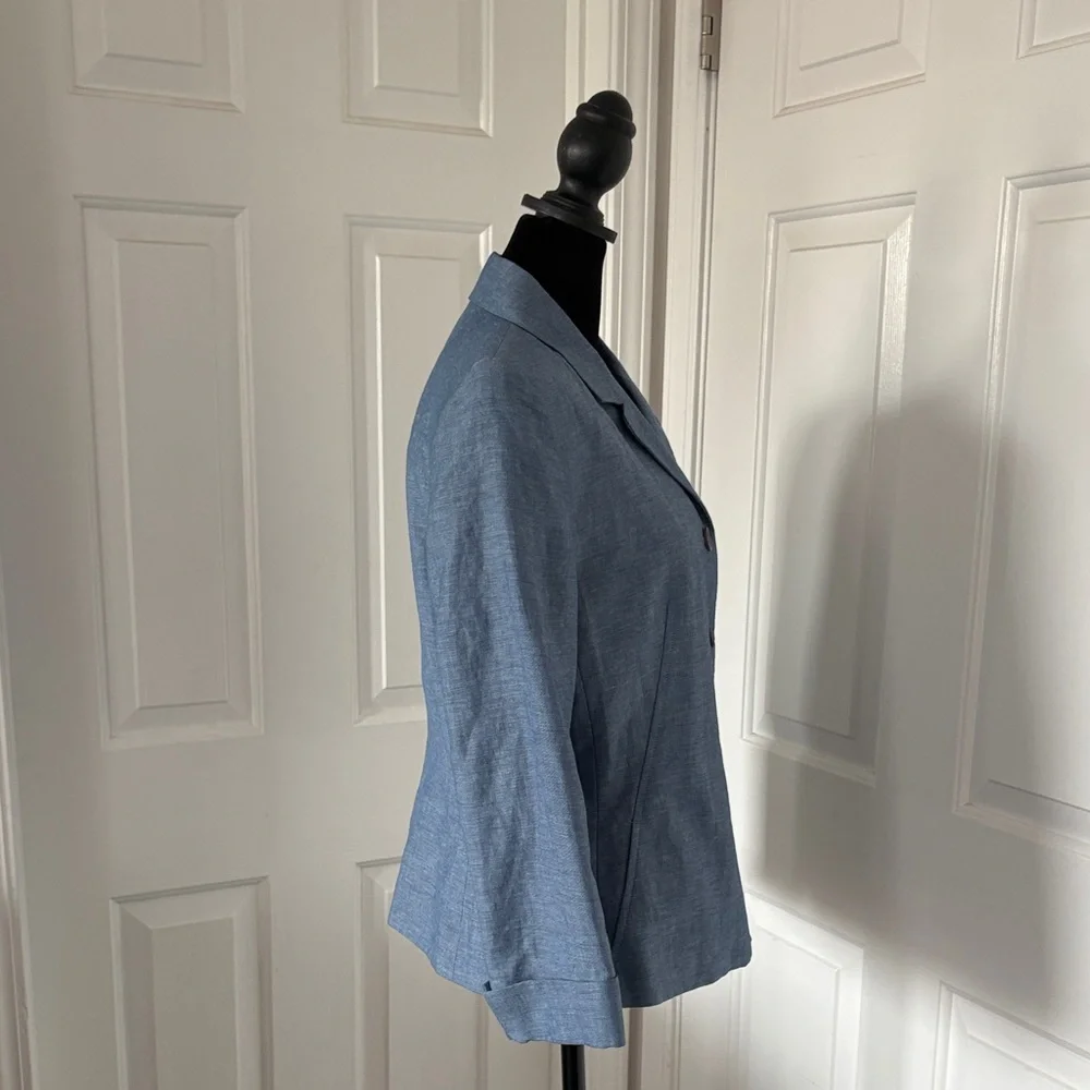 Judith Hart Linen Blend Tailored Blazer - Picture 4 of 14